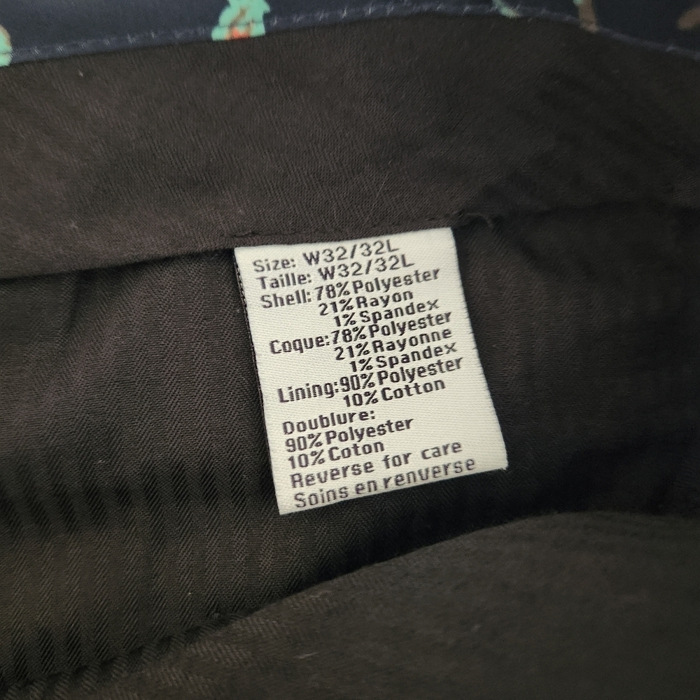 Paisley And Gray 32X32 Slim Dress Pant Navy Blue Trouser - Picture 7 of 9
